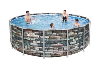 Bestway Opzet Frame Zwembad Rond Steen Look 427