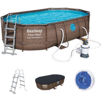 bestway zwembad ovaal rotan swim vista 427