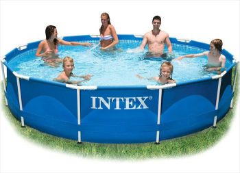 Intex Metal Frame zwembad 366 x 76 cm Rond Met filterpomp