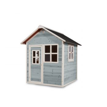 Exit Houten speelhuis blauw