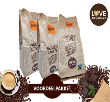 Love Organic koffiebonen voordeelverpakking